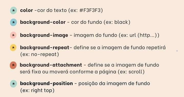 Cores e Fundos